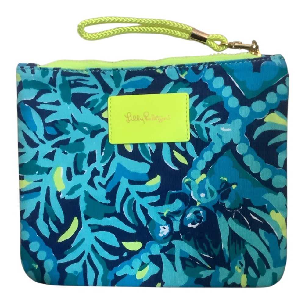 Lilly Pulitzer Wristlet Pouch – Tropical Blue Print